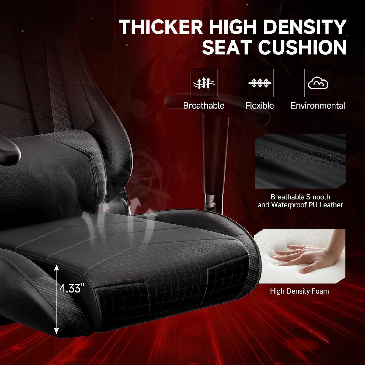 Ergonomic Reclining Adjustable Swivel Gaming Chair