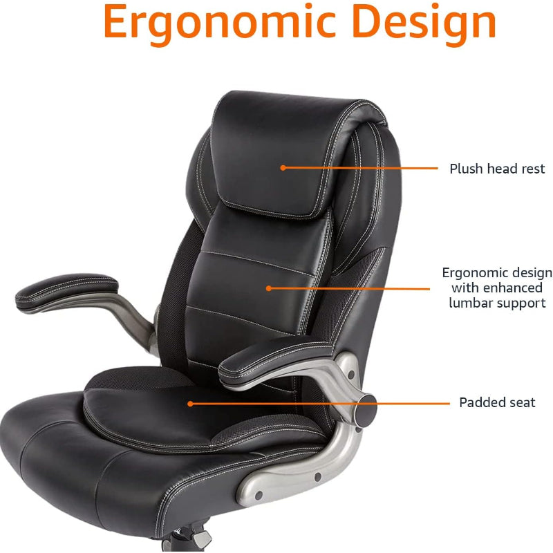 Ergonomic High‑Back Adjustable Swivel Office Chair