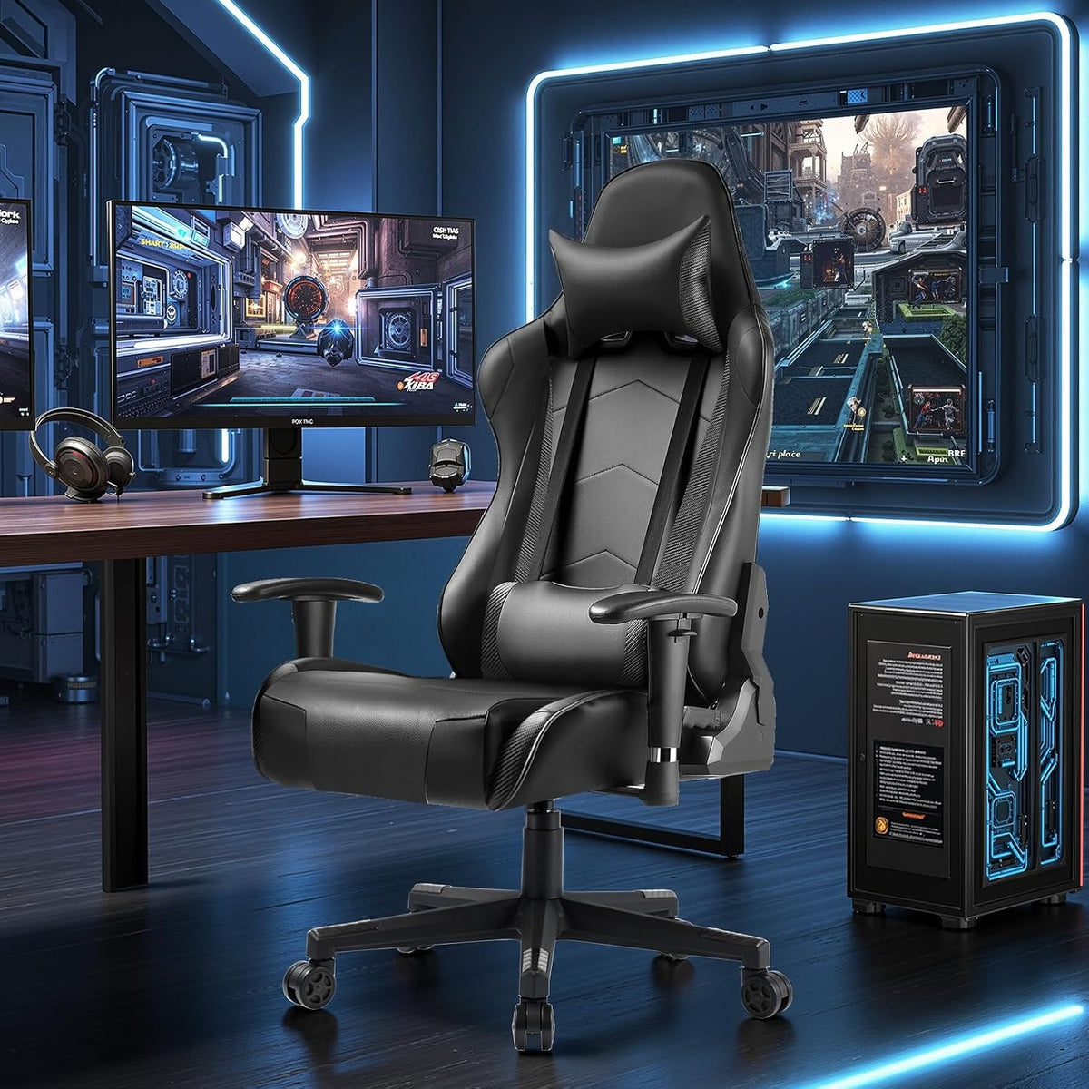 Ergonomic Reclining Adjustable Swivel Gaming Chair