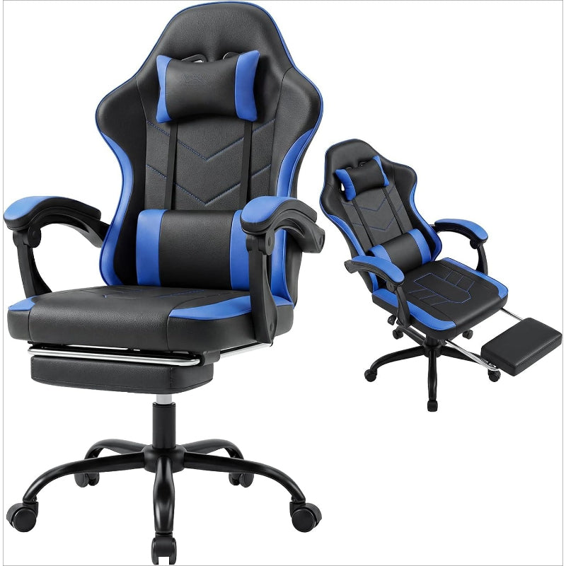 Ergonomic Reclining Gaming Chair With Footrest