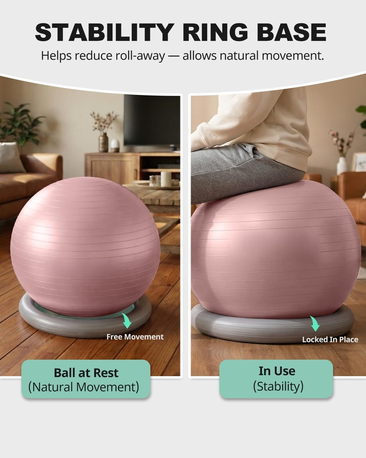 Stability Yoga Ball Office Chair With Base