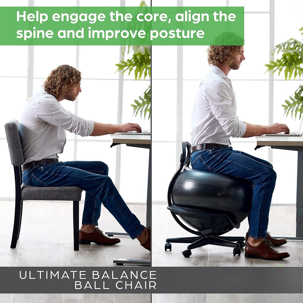 Swivel Base Ultimate Balance Ball Office Chair