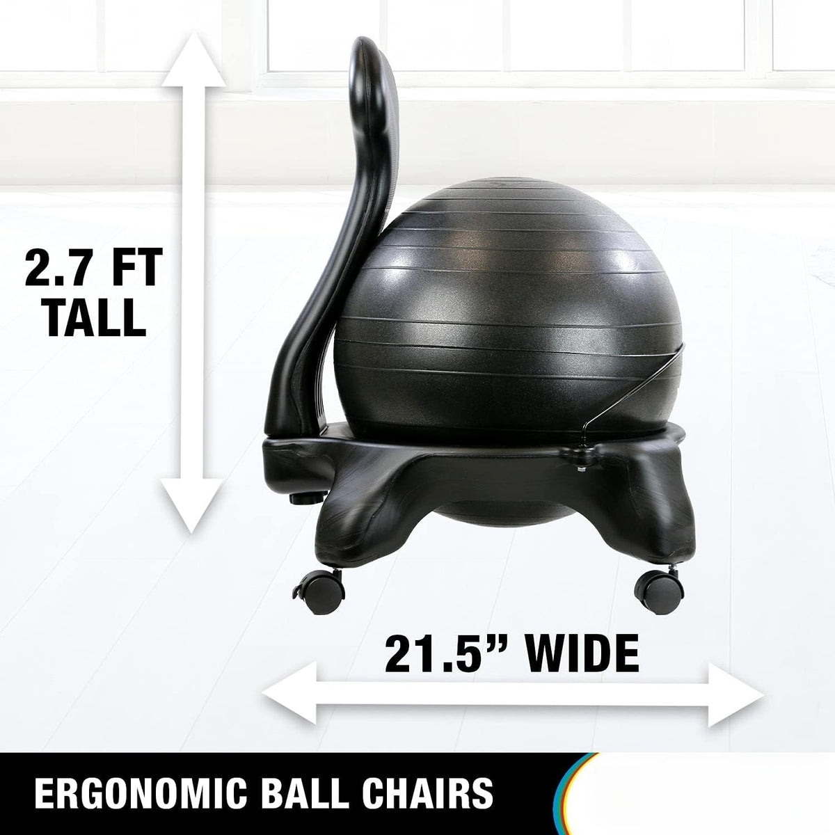 Mobile Plastic Stability Ball Chair For Adults