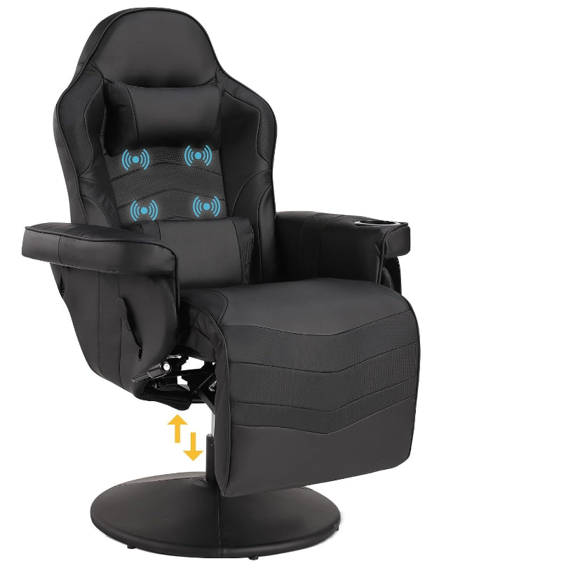 Massage High‑Back Swivel Reclining Gaming Chair