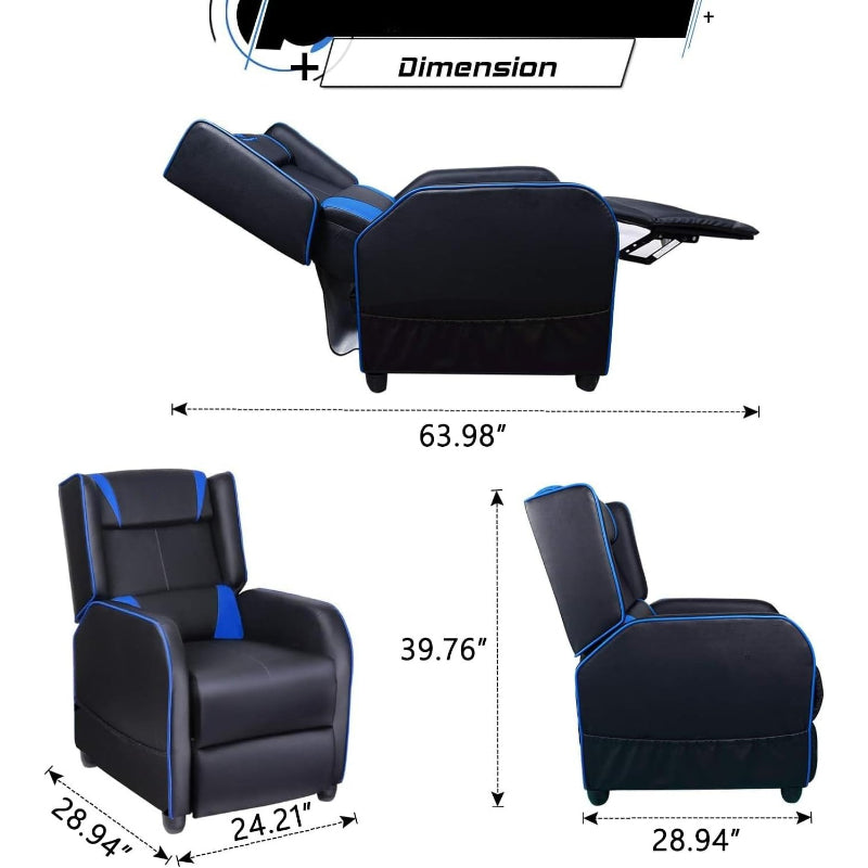 Ergonomic PU Leather Racing Gaming Recliner Chair