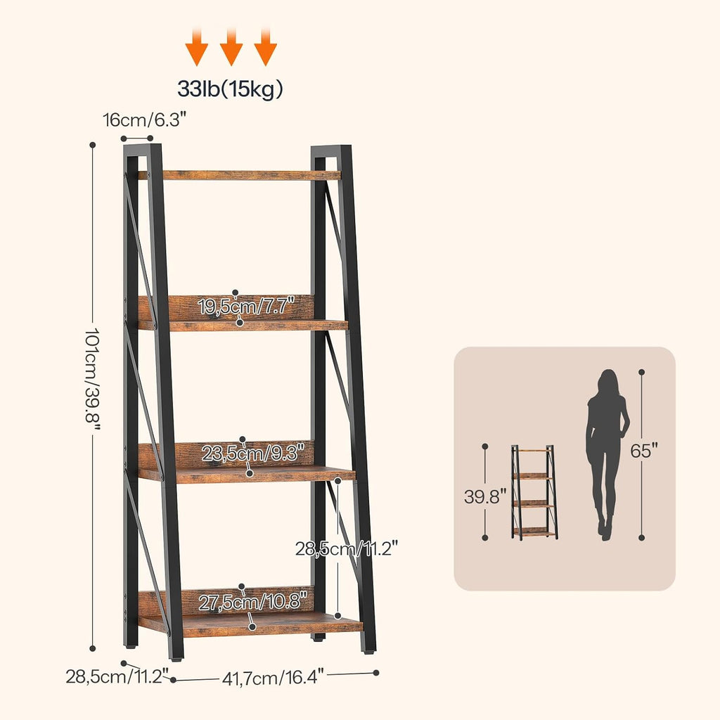 4‑Tier Freestanding Corner Ladder Storage Shelf