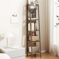 Freestanding Corner Ladder Storage Bookshelf