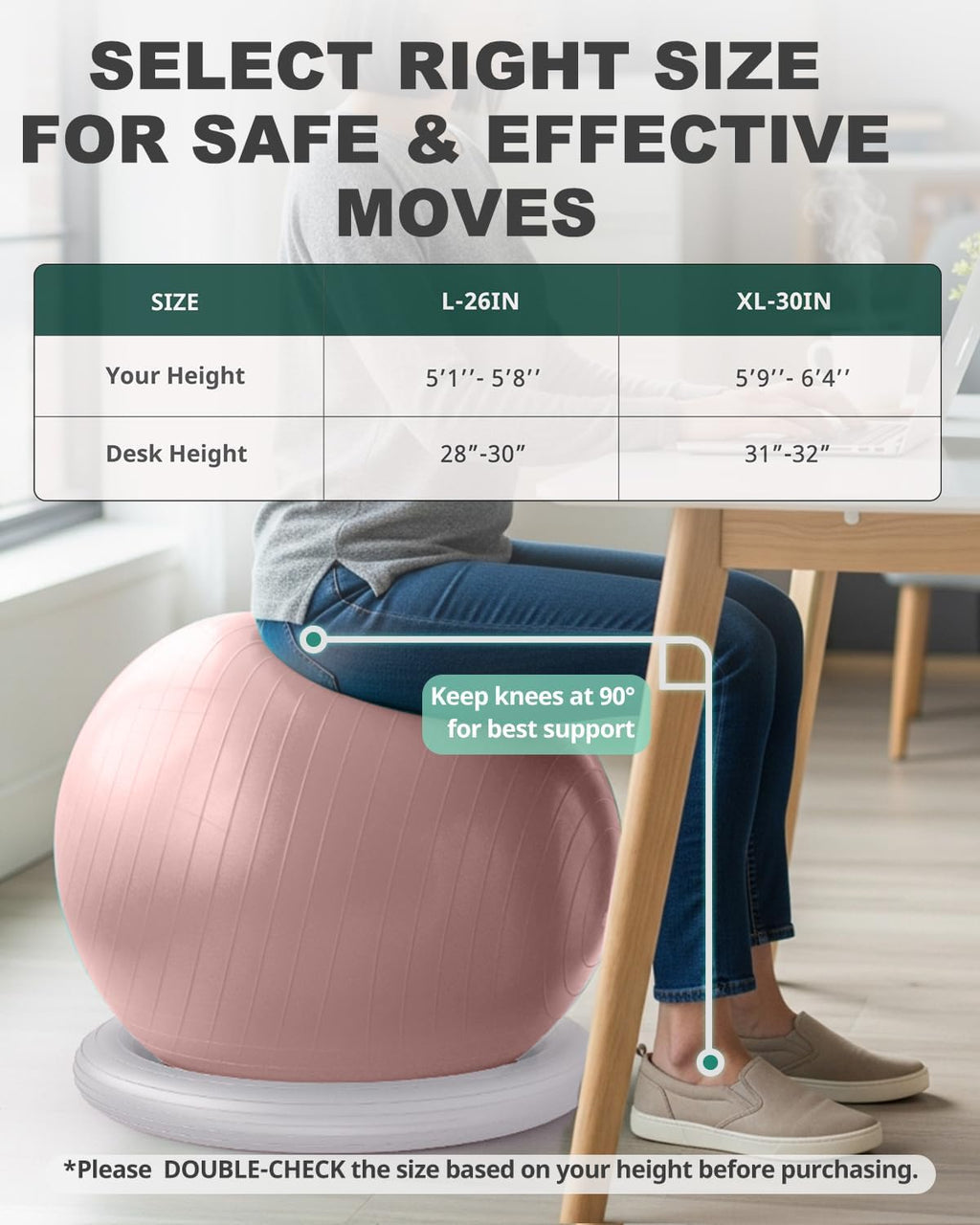Stability Yoga Ball Office Chair With Base