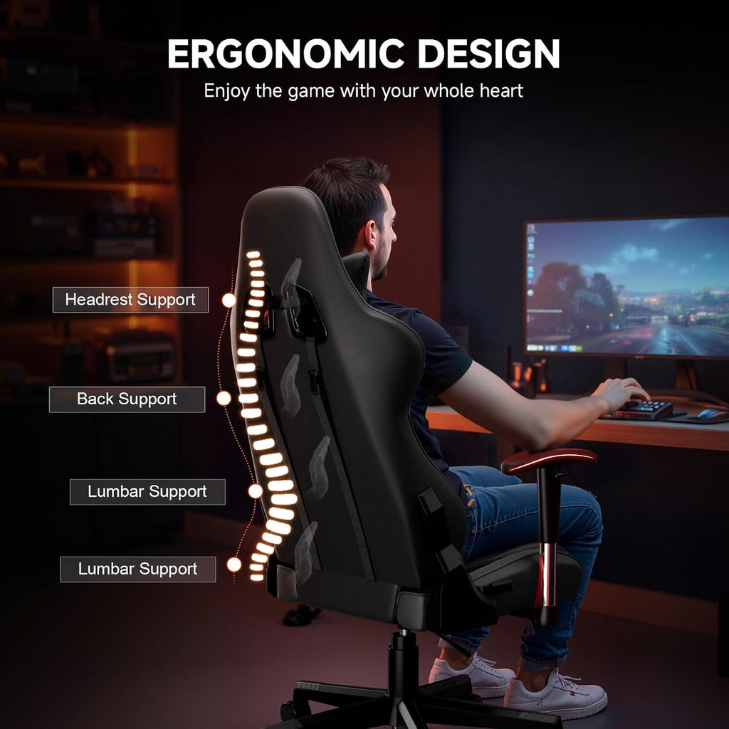 Ergonomic Reclining Adjustable Swivel Gaming Chair