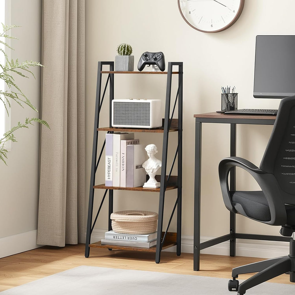 4‑Tier Freestanding Corner Ladder Storage Shelf