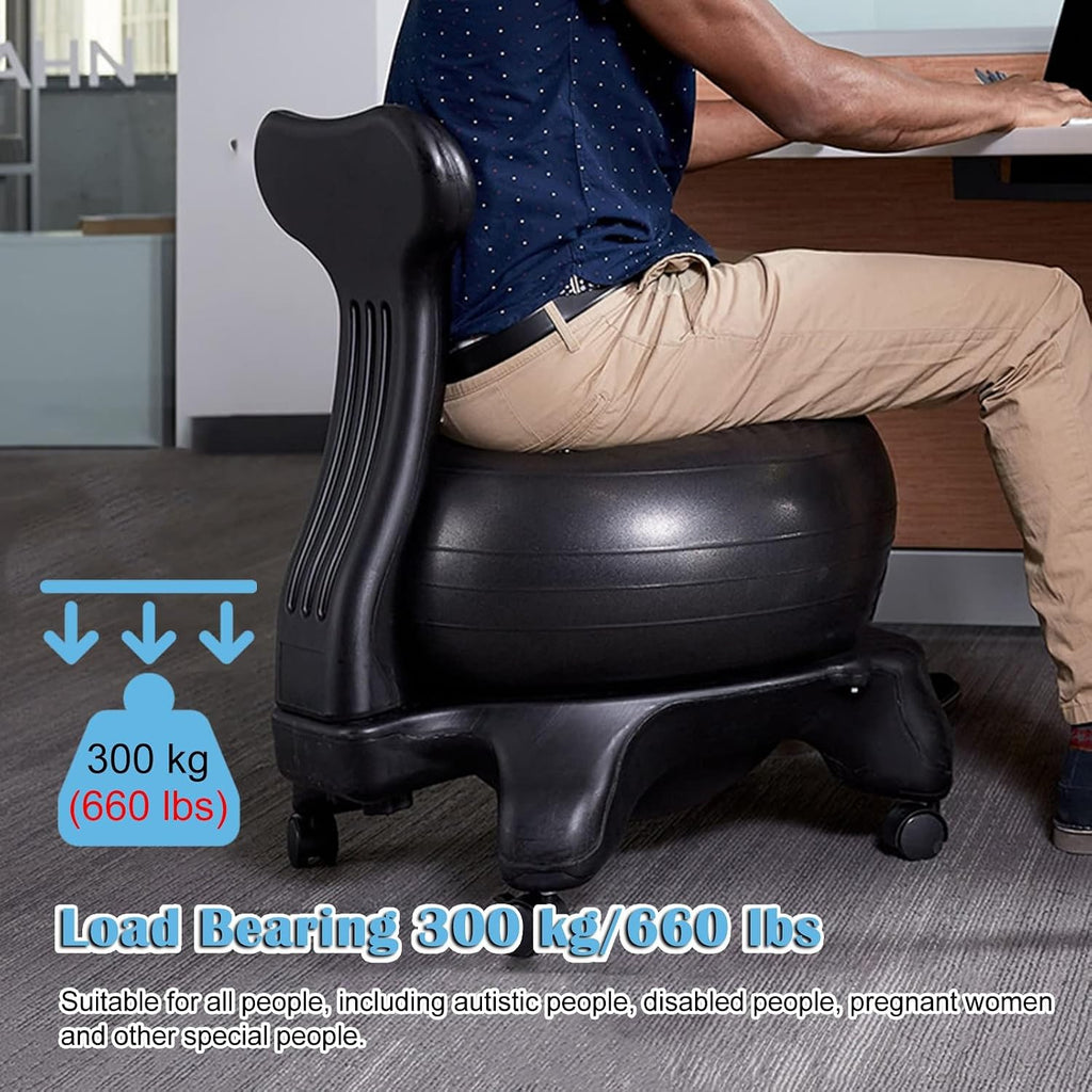 Heavy‑Duty Yoga Balance Ball Office Chair