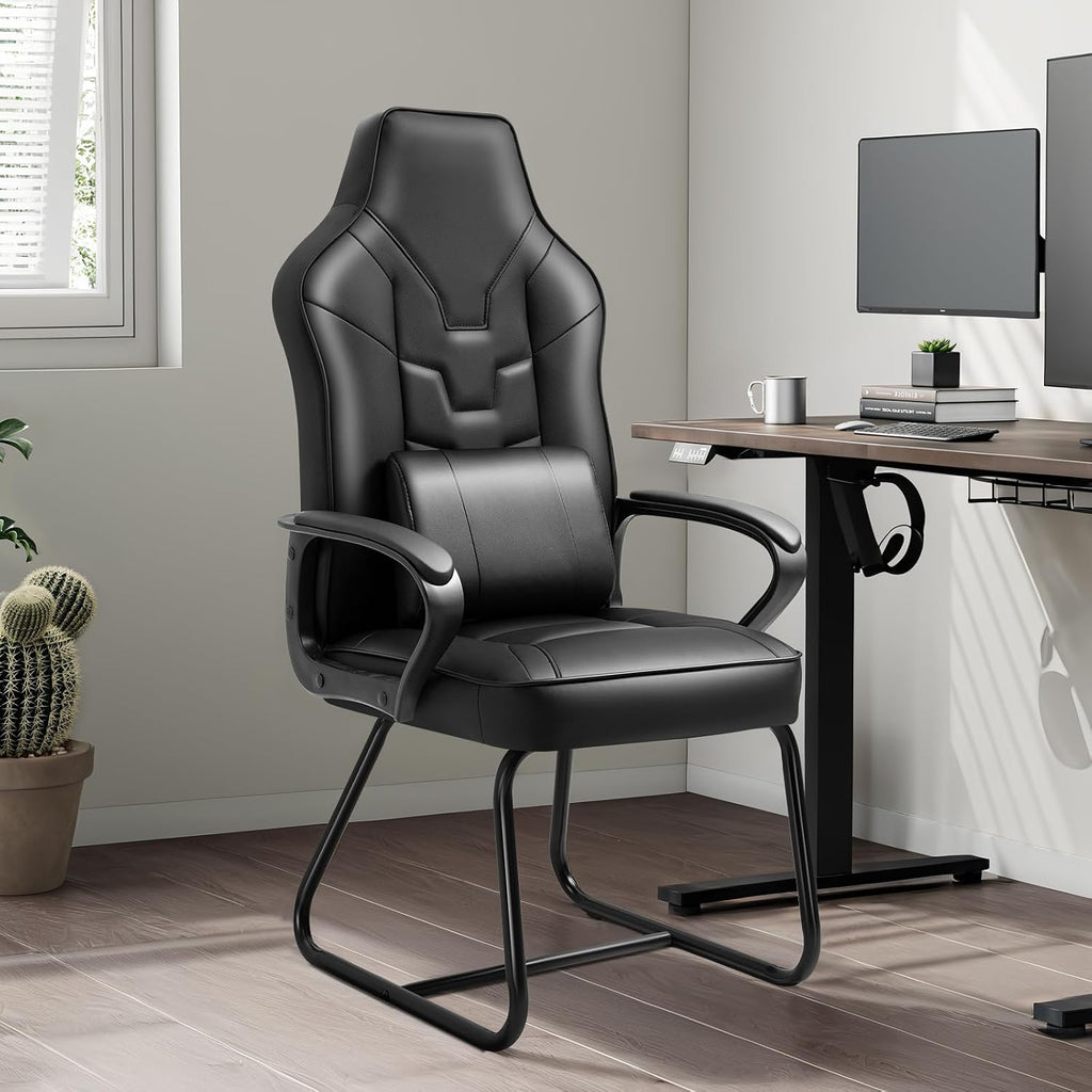 High‑Back Leather Reception Guest Office Chair
