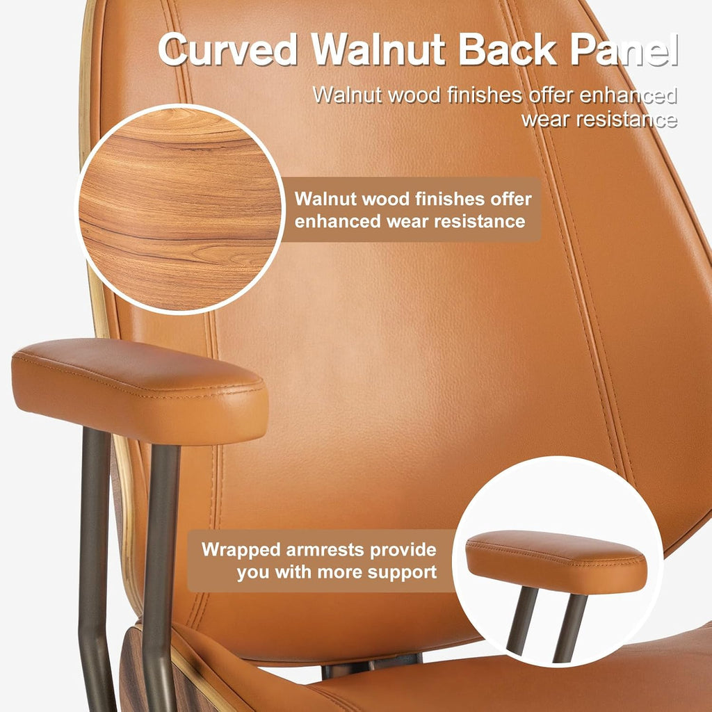 Ergonomic High‑Back Office Chair With Headrest Arms