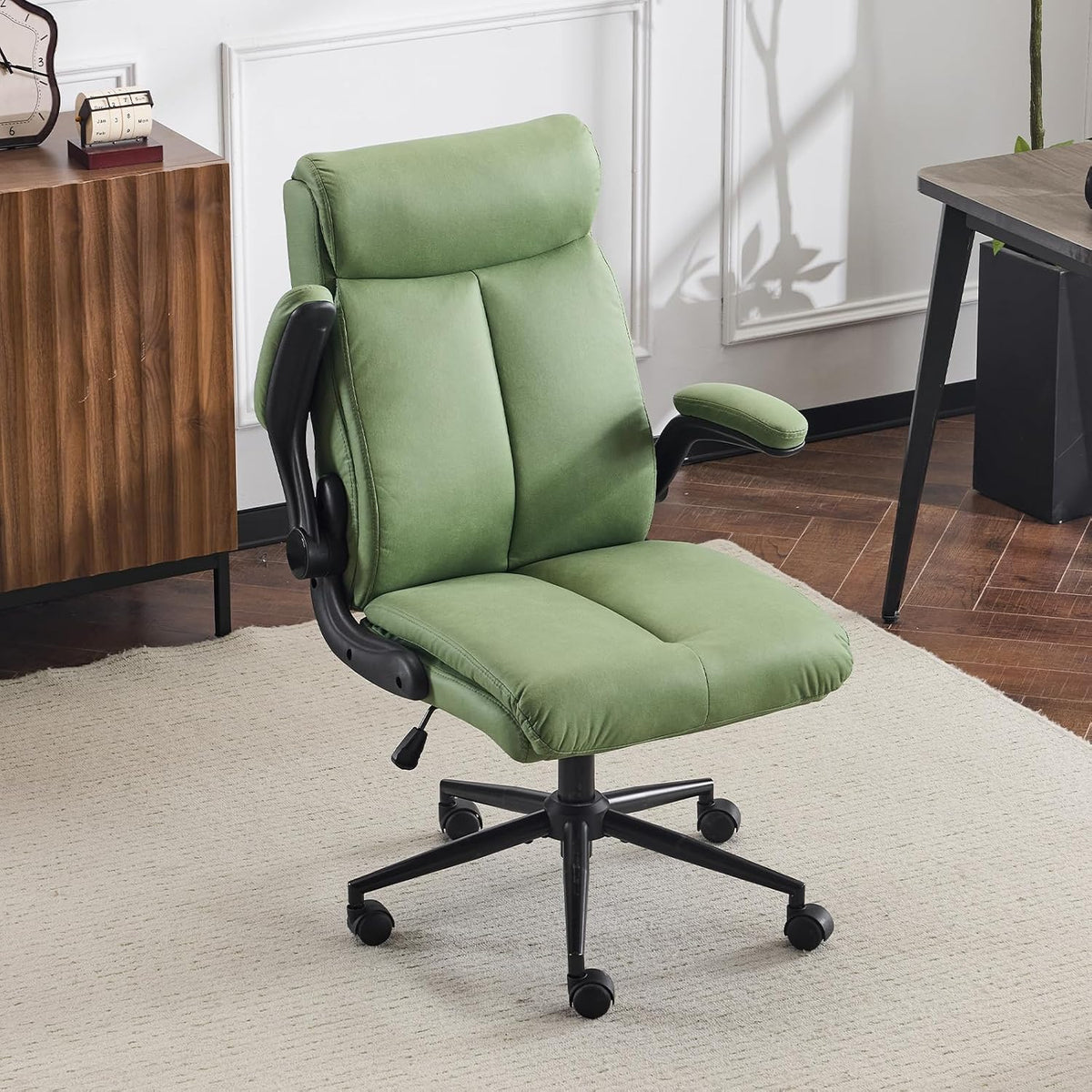 Ergonomic Swivel High‑Back PU Office Chair