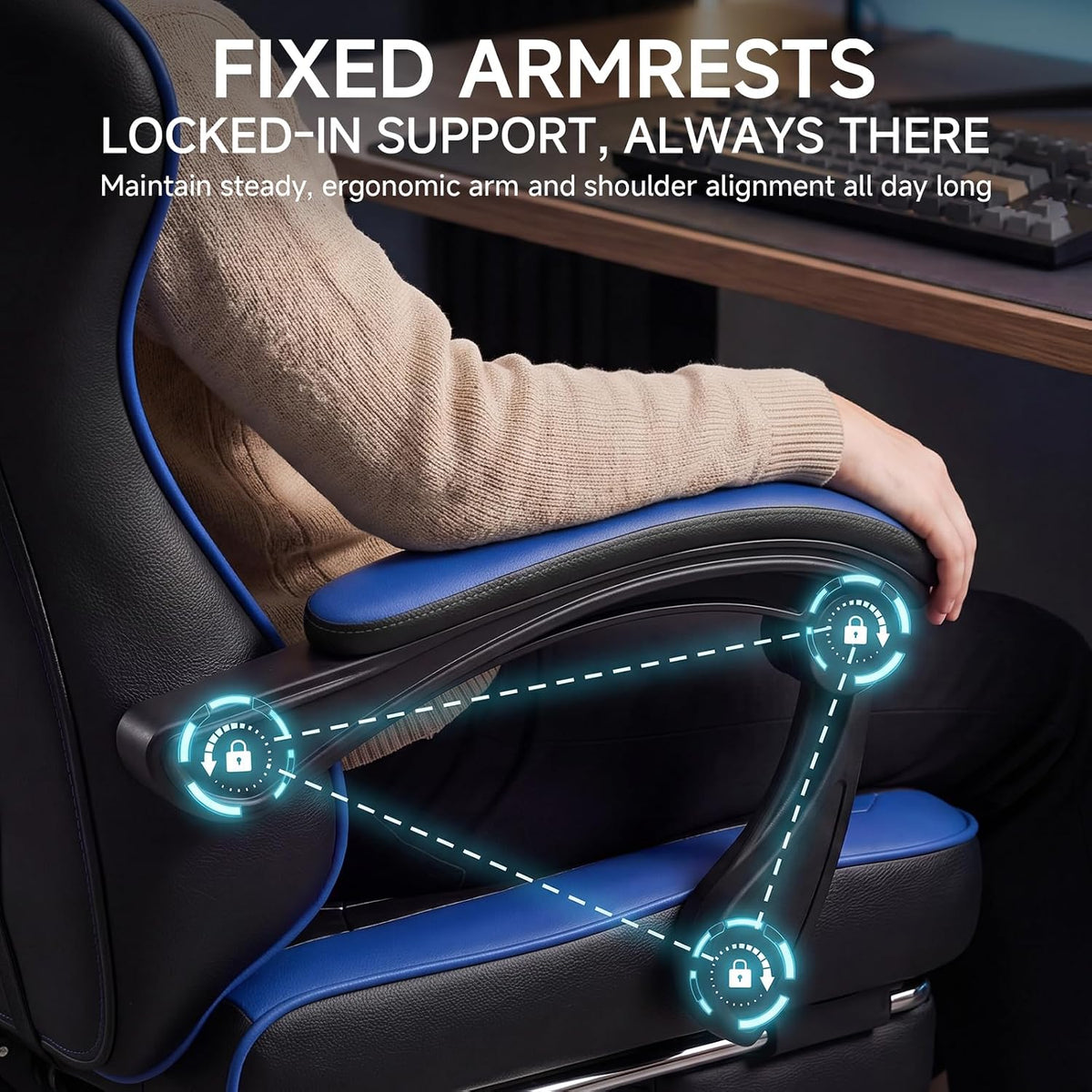 Ergonomic Reclining Gaming Chair With Footrest