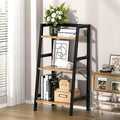 Industrial 3‑Tier Metal‑Wood Ladder Bookshelf