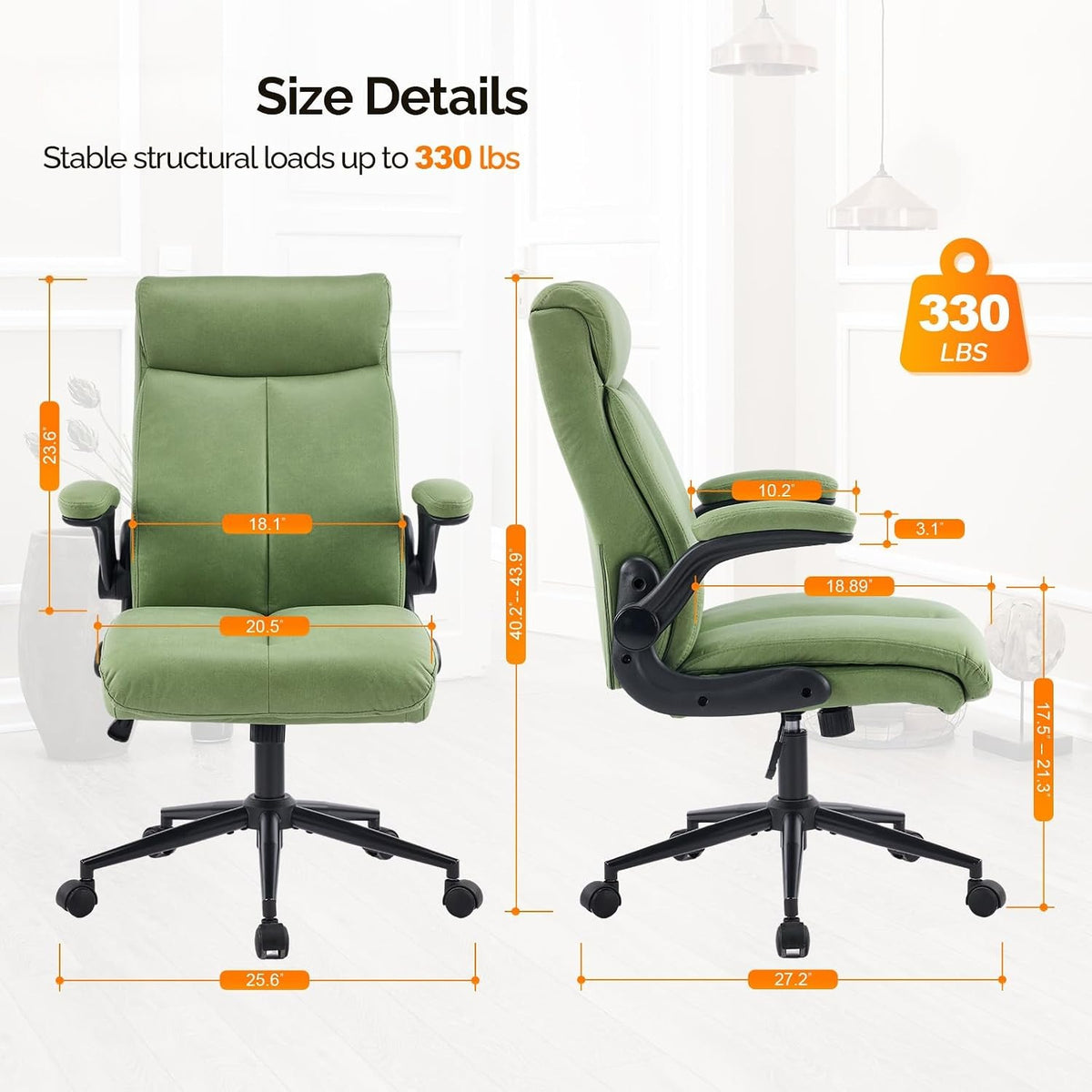 Ergonomic Swivel High‑Back PU Office Chair