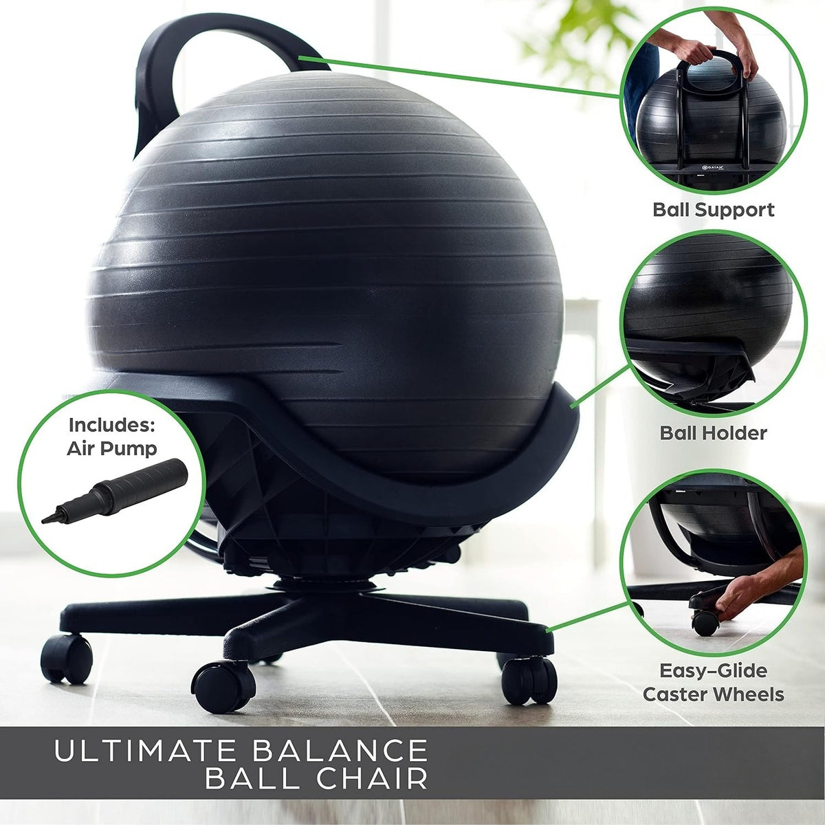 Swivel Base Ultimate Balance Ball Office Chair