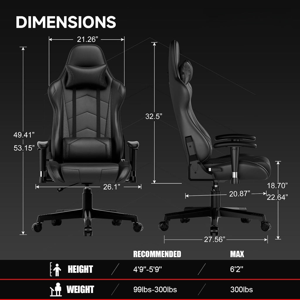 Ergonomic Reclining Adjustable Swivel Gaming Chair
