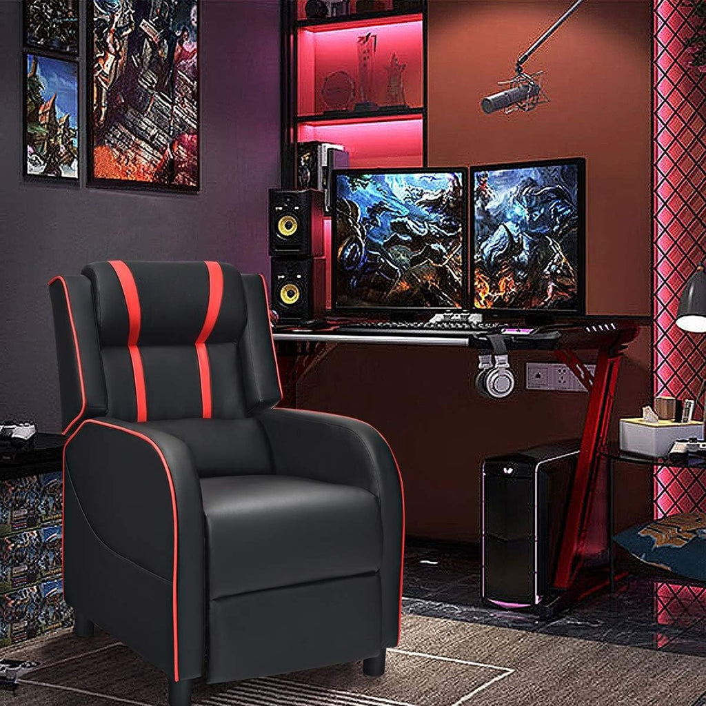 Ergonomic Massage Gaming Recliner With Footrest